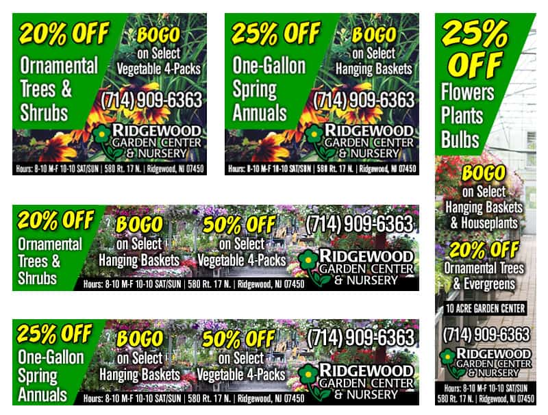 Ridgewood Garden Center ads